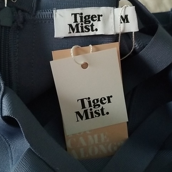 Tiger Mist Prague Back Cutout Blue Mini Dress M - Picture 16 of 16